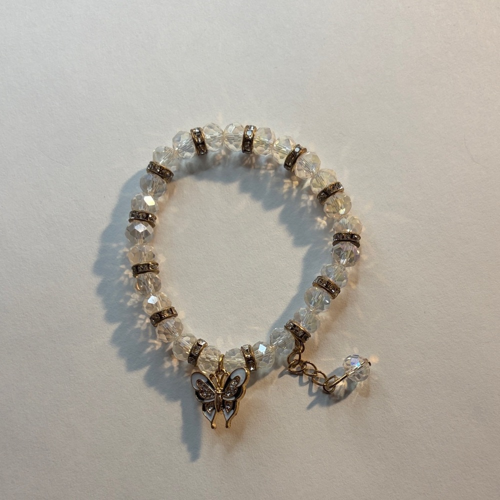 Elegant Crystal Butterfly Bracelet